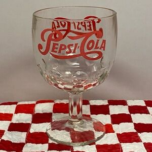 🥤Pepsi-Cola Vintage Glass Goblet